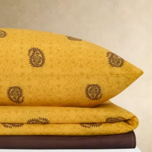 PAISLEY MUSTARD  BED SHEET | H-BD-24-901B