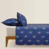 AURA STONE ROYAL BLUE  BED SHEET | H-BD-24-903B