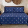 AURA STONE ROYAL BLUE  BED SHEET | H-BD-24-903B